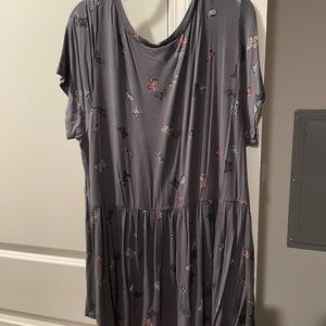 Plus size Torrid Skater dress top with butterflies